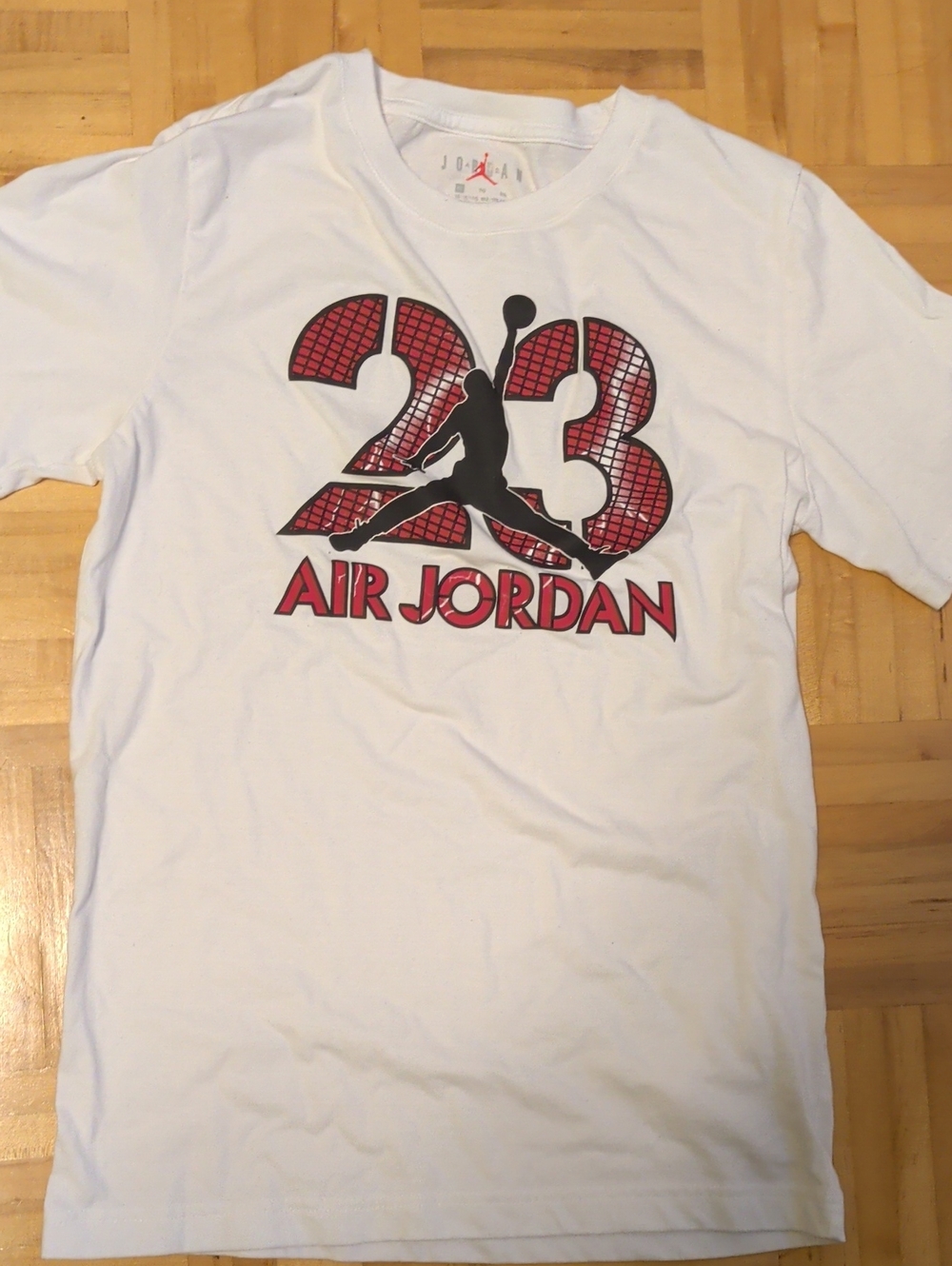 Jordan White Tee with Red and Black 23 Graphic